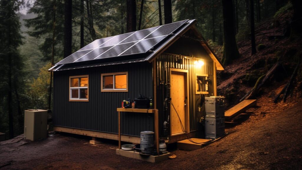 Illustration of Off-Grid Battery Shed