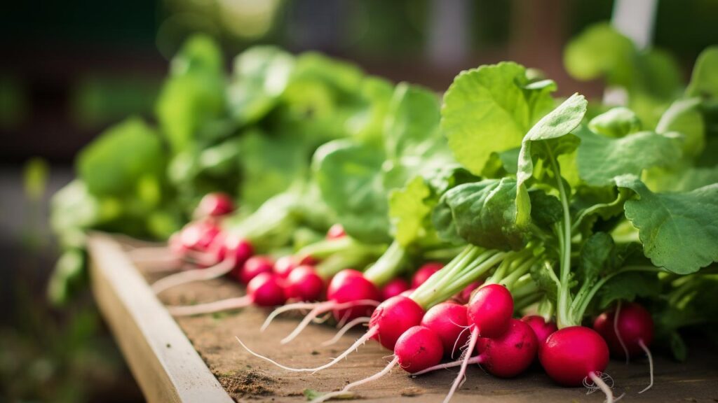 Illustration of October Garden Radishes