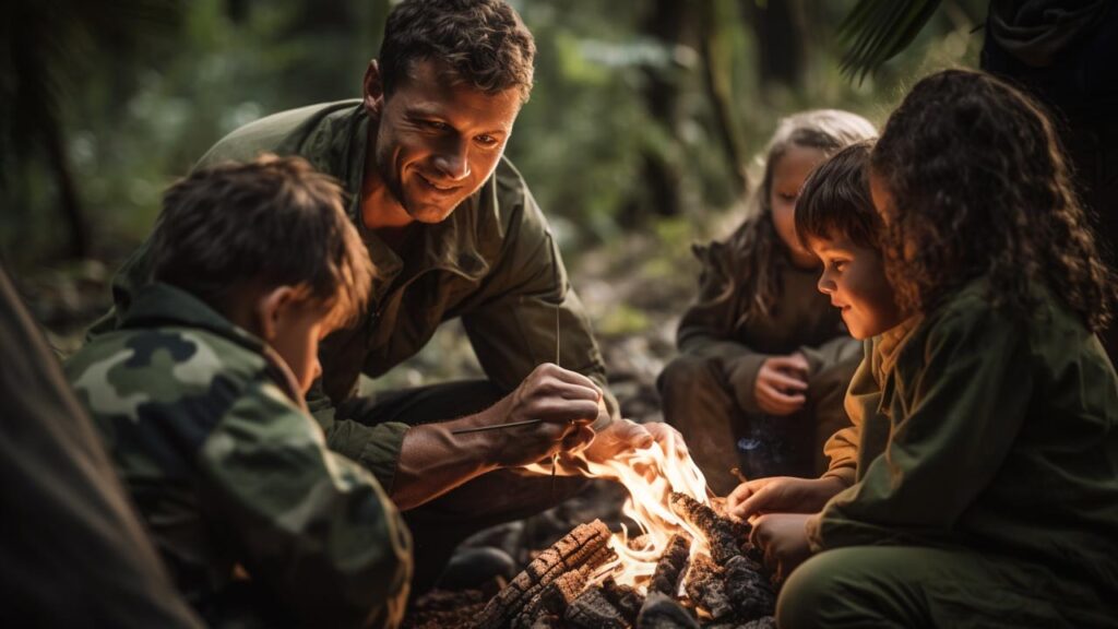 survival training for families teaching kids