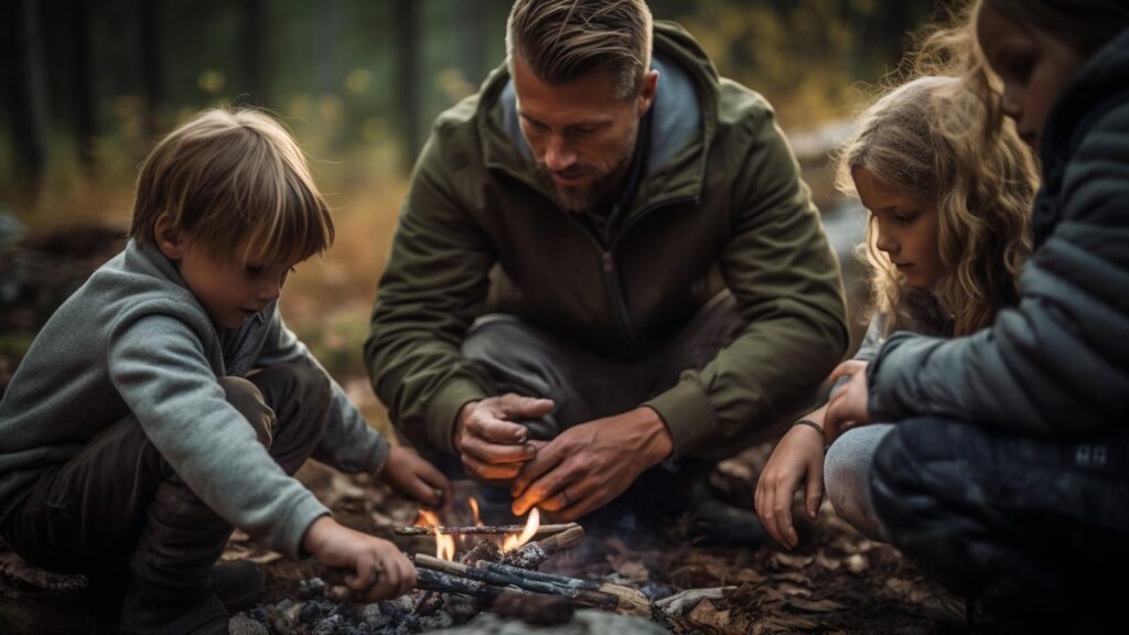 survival training for families teaching young kids